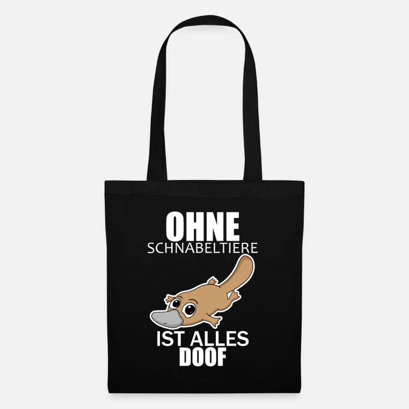 Schnabeltier - Stoffbeutel - Schwarz