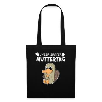 Muttertag Geschenk - Stoffbeutel - Schwarz - Vorne