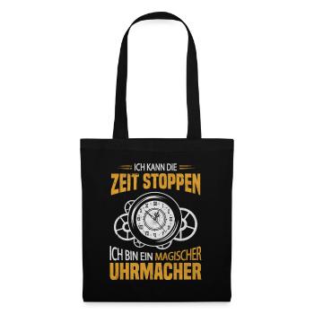 Uhren Werkstatt Zeit Stoppen Uhrmacher Geschenk - Stoffbeutel - Schwarz - Vorne