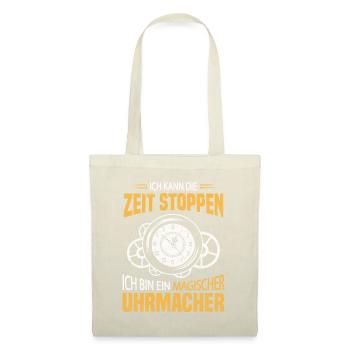 Uhren Werkstatt Zeit Stoppen Uhrmacher Geschenk - Stoffbeutel - Natur - Vorne
