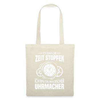 Uhren Werkstatt Zeit Stoppen Uhrmacher Geschenk - Stoffbeutel - Natur - Vorne