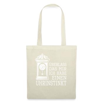 Uhrinstinkt Uhrwerk Uhrmacher Uhren Sammler - Stoffbeutel - Natur - Vorne