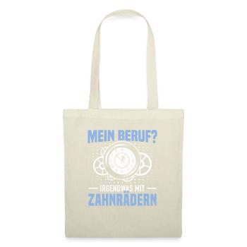 Uhrmacher Beruf Zahnräder Feinmechaniker Geschenk - Stoffbeutel - Natur - Vorne