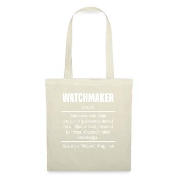 Watchmaker Definition Magier Uhren Sammler - Stoffbeutel - Natur - Vorne