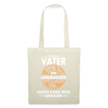 Vater Uhrmacher Zahnräder Uhren Sammler Geschenk - Stoffbeutel - Natur - Vorne