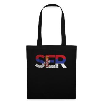 Serbie Drapeau Srbija Couleurs serbes Yougoslavie - Sac en tissu - noir - Devant