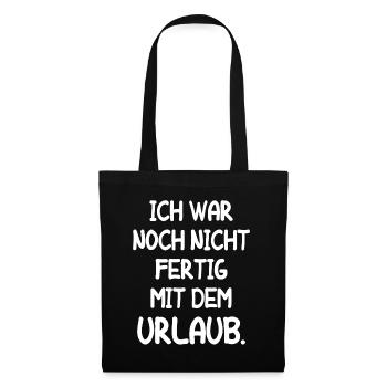 Urlaub Reisen Arbeitskollege Arbeit Lustige Ferien - Stoffbeutel - Schwarz - Vorne