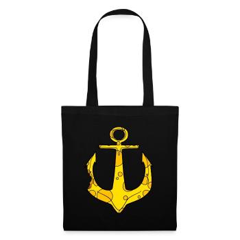 Cheese anchor funny captain - Tote Bag - black - Front