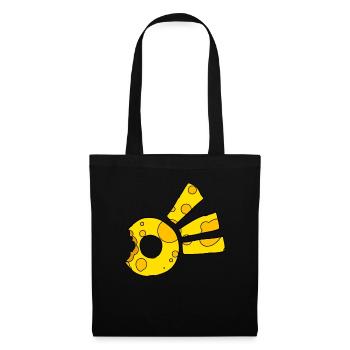 Symbole de la comète du fromage - Sac en tissu - noir - Devant