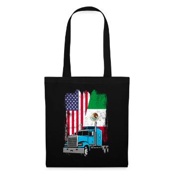 Mexikanischer Trucker LKW-Fahrer Mexico - Stoffbeutel - Schwarz - Vorne