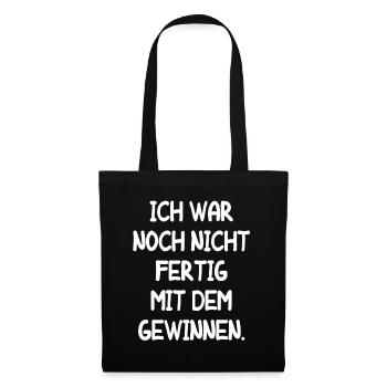Gewinnen Erfolgreich Gewinn Lustiger Spruch Fun - Stoffbeutel - Schwarz - Vorne