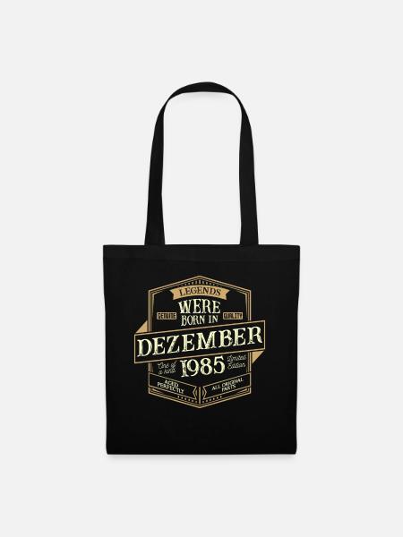 Dezember 1985 Geburtstag Mann - Stoffbeutel - Schwarz