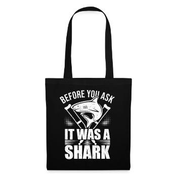 Before You Ask It Was A Shark - Knochenbruch - Stoffbeutel - Schwarz - Vorne