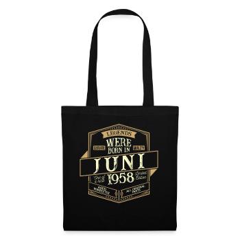 Juin 1958 Anniversaire Homme - Sac en tissu - noir - Devant