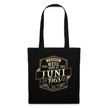 Juin 1963 Anniversaire Homme - Sac en tissu - noir - Devant