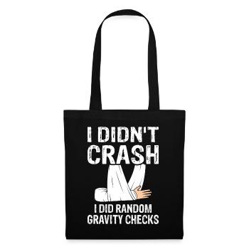 Gravity Checks - Knochenbruch Fraktur Armbruch - Stoffbeutel - Schwarz - Vorne