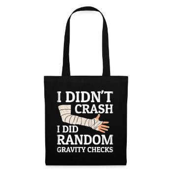 Gravity Checks - Gipsarm Armbruch Knochenbruch - Stoffbeutel - Schwarz - Vorne