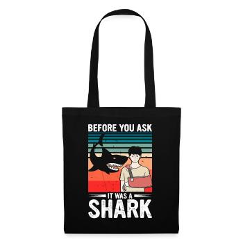 Before You Ask It Was A Shark - Knochenbruch - Stoffbeutel - Schwarz - Vorne