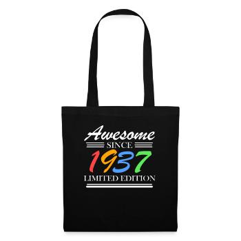 1937 - Jahrgang 1937 - Fantastisch seit 1937 - Stoffbeutel - Schwarz - Vorne