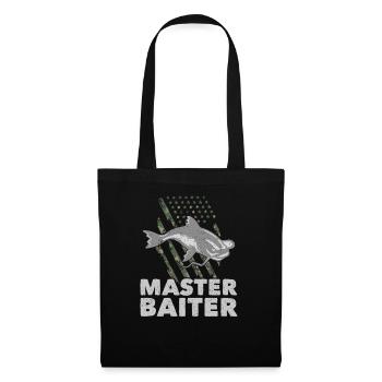 Master Baiter - Wels Catfish Hunter - Stoffbeutel - Schwarz - Vorne