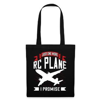 Noch ein RC-Flugzeug, das ich versprochen - Stoffbeutel - Schwarz - Vorne