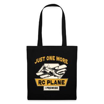 Modellbau Flugzeug RC Modellflieger - Stoffbeutel - Schwarz - Vorne