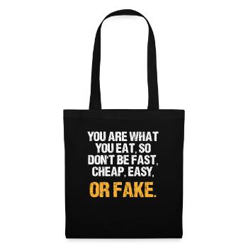 Fitness Motivation Don't Be Fast Cheap Easy Fake - Tote Bag - black - Front