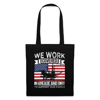 Oil Production Oil Workers USA Flag Gift - Tote Bag - black - Front