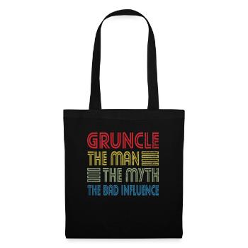 Gruncle L’homme Le mythe La mauvaise influence Oncle - Sac en tissu - noir - Devant