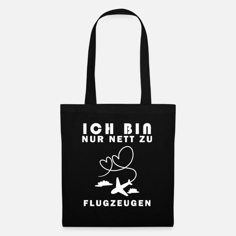 Modellflug Pilot Modellbau Flugzeug Modellbauer - Stoffbeutel - Schwarz
