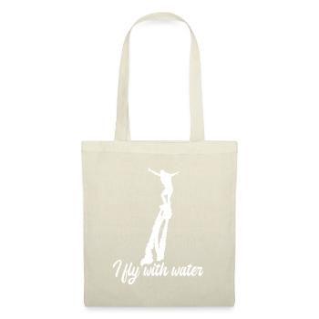Je vole avec water flyboard flyboard sports nautiques - Sac en tissu - nature - Devant