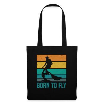 Born To Fly - Sports nautiques fun flyboarder - Sac en tissu - noir - Devant