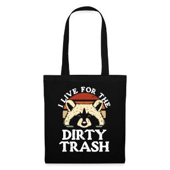 Raccoon Vintage Live Pour Les Ordures Sales - Sac en tissu - noir - Devant