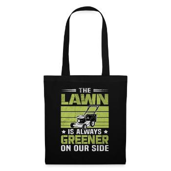 Lawn Greener Of Our Side - Push Milling Mower - Tote Bag - black - Front