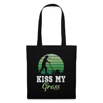 Kiss My Grass Lawn Mower Lawn Care Pun - Tote Bag - black - Front