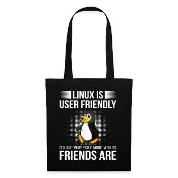 Linux ist benutzerfreundlich - Cloud Computing - Stoffbeutel - Schwarz - Vorne