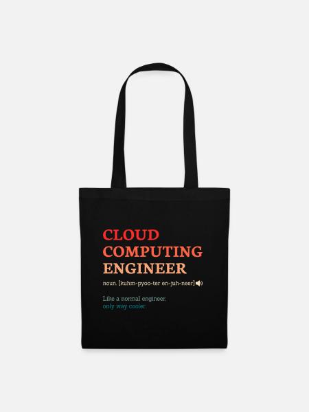 Cloud-Computing-Ingenieur Definition Retro - Stoffbeutel - Schwarz