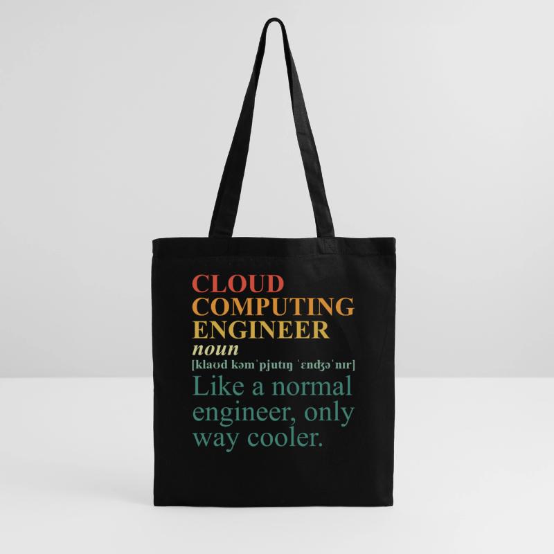 Cloud Computing Engineer Definition Retro Computer Stoffbeutel