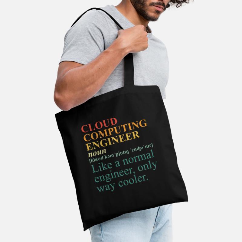 Cloud Computing Engineer Definition Retro Computer Stoffbeutel