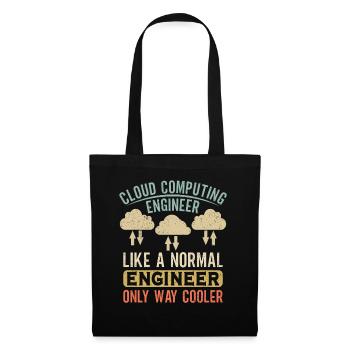 Cloud Computing Engineer Definition Retro Computer - Stoffbeutel - Schwarz - Vorne