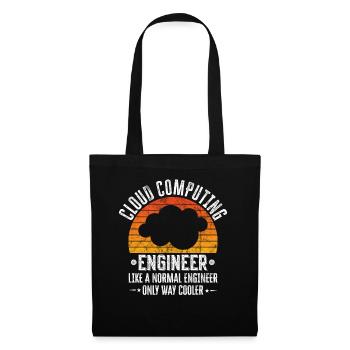 Cloud Computing Engineer Definition Retro Computer - Stoffbeutel - Schwarz - Vorne