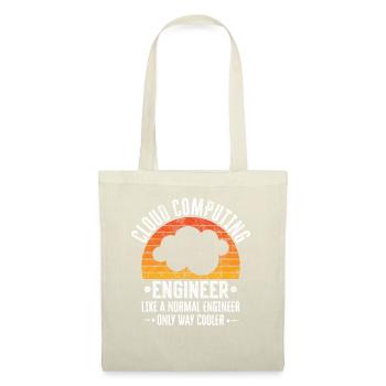 Cloud Computing Engineer Definition Retro Computer - Stoffbeutel - Natur - Vorne
