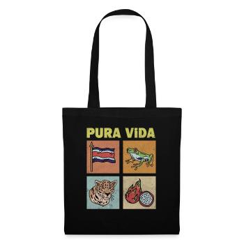 Pura Vida Costa Rica FlagTropical Frog - Tote Bag - black - Front