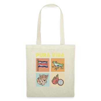 Pura Vida Costa Rica FlagTropical Frog - Sac en tissu - nature - Devant