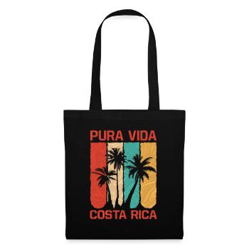 Pura Vida Costa Rica Vintage Souvenir de Voyage - Sac en tissu - noir - Devant