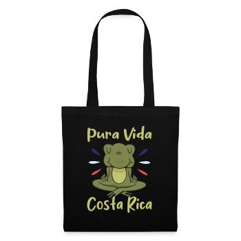 Pura Vida Costa Rica Frog Yoga Namste Cadeau - Sac en tissu - noir - Devant