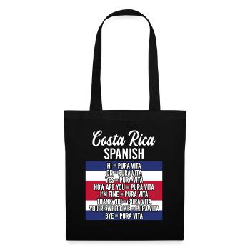 Pure Vida Means Simple Life - Costa Rica Country - Tote Bag - black - Front