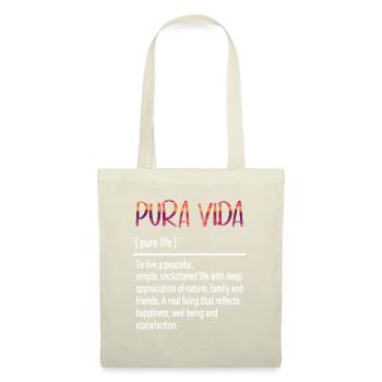 Pura Vida Définition Bonheur & Vie Simple - Sac en tissu - nature - Devant