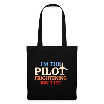 Ich Bin Pilot - Flugkaptiän Passagierflugzeug - Stoffbeutel - Schwarz - Vorne