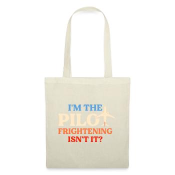 Ich Bin Pilot - Flugkaptiän Passagierflugzeug - Stoffbeutel - Natur - Vorne